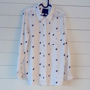 Rails Size  S Rocsi horse pattern button down shirt white, black